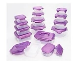 Locknlock 16 piece, multi shaped, nestable storage with handles